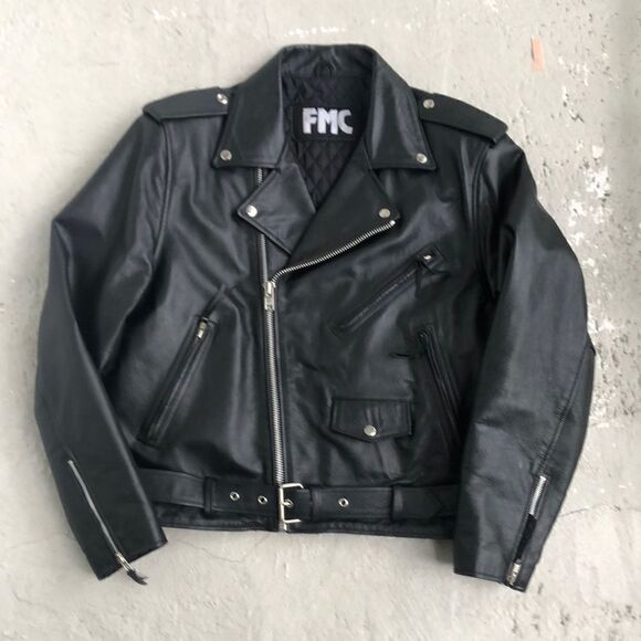 Vintage FMC Leather Biker jacket - Picture 1 of 7